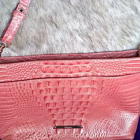 Brahmin Melbourne leather croc embossed cross-body handbag - Picture 2 of 10